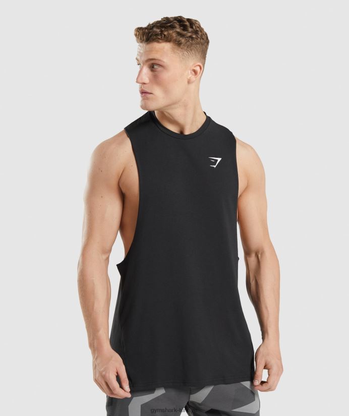kritik 2.0 düşme kollu tank erkeklerGymshark siyah 02H048918