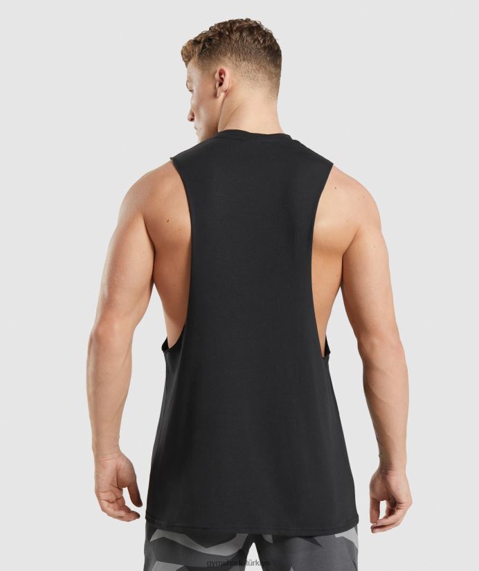 kritik 2.0 düşme kollu tank erkeklerGymshark siyah 02H048918