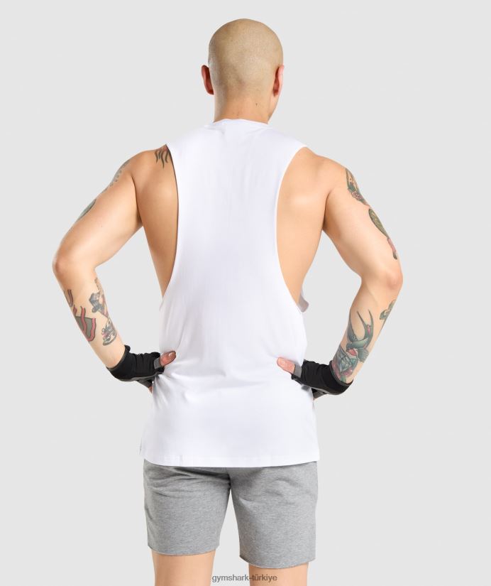 kritik düşme kollu tank erkeklerGymshark beyaz 02H048936
