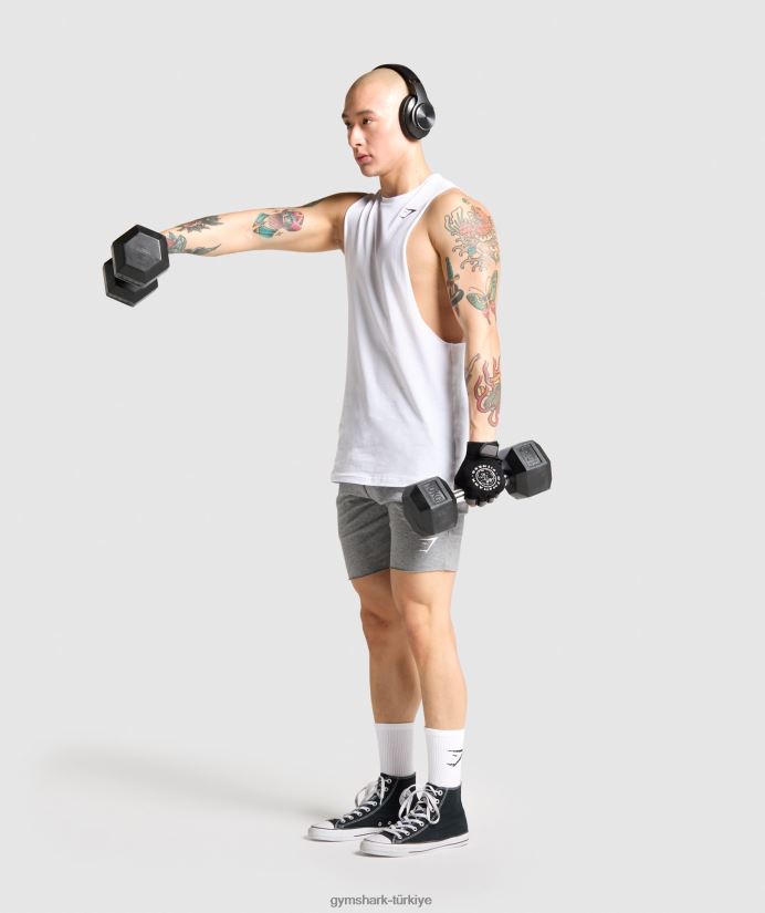 kritik düşme kollu tank erkeklerGymshark beyaz 02H048936