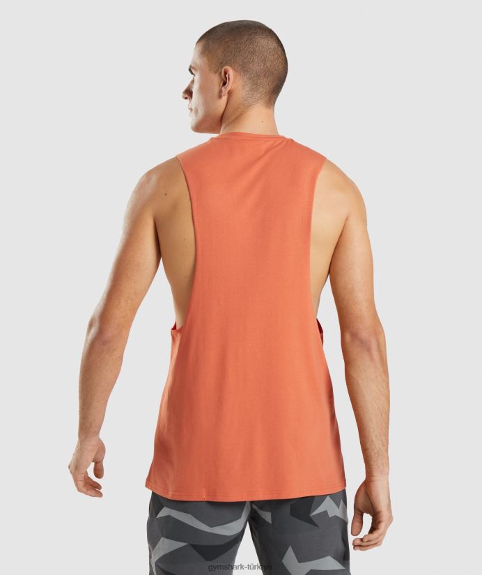 kritik düşme kollu tank erkeklerGymshark kil portakalı 02H048929
