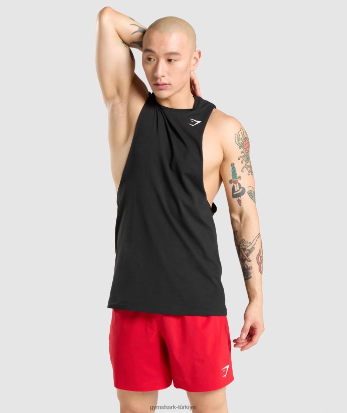 kritik düşme kollu tank erkeklerGymshark siyah 02H048946