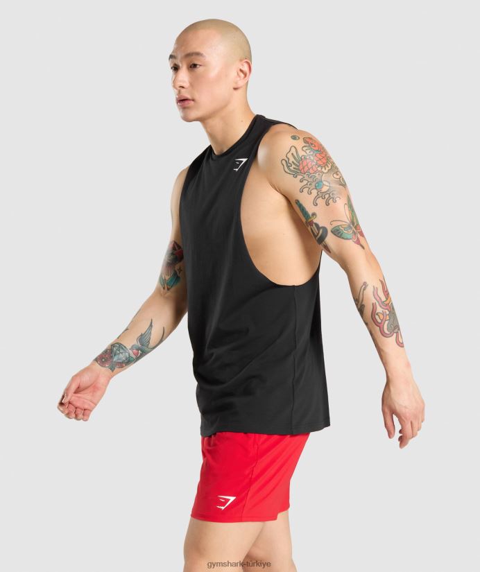 kritik düşme kollu tank erkeklerGymshark siyah 02H048946