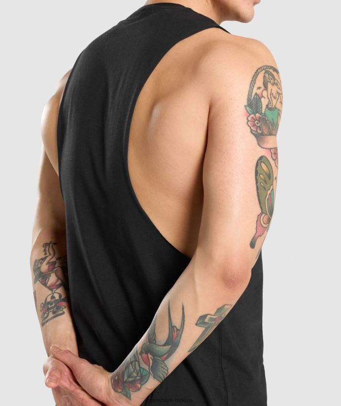 kritik düşme kollu tank erkeklerGymshark siyah 02H048946