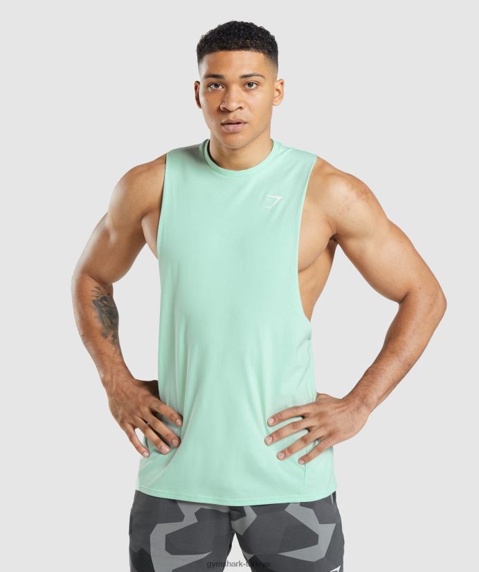 kritik düşme kollu tank erkeklerGymshark turbo mavisi 02H048941