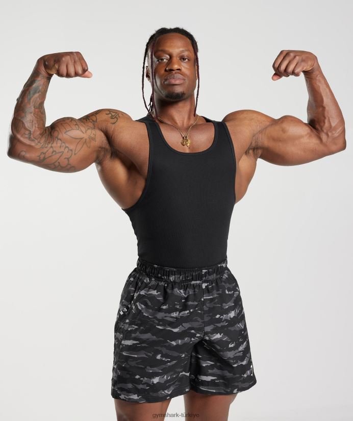 nervürlü tank 3pk erkeklerGymshark beyaz/siyah/taş grisi kırçıllı 02H048908