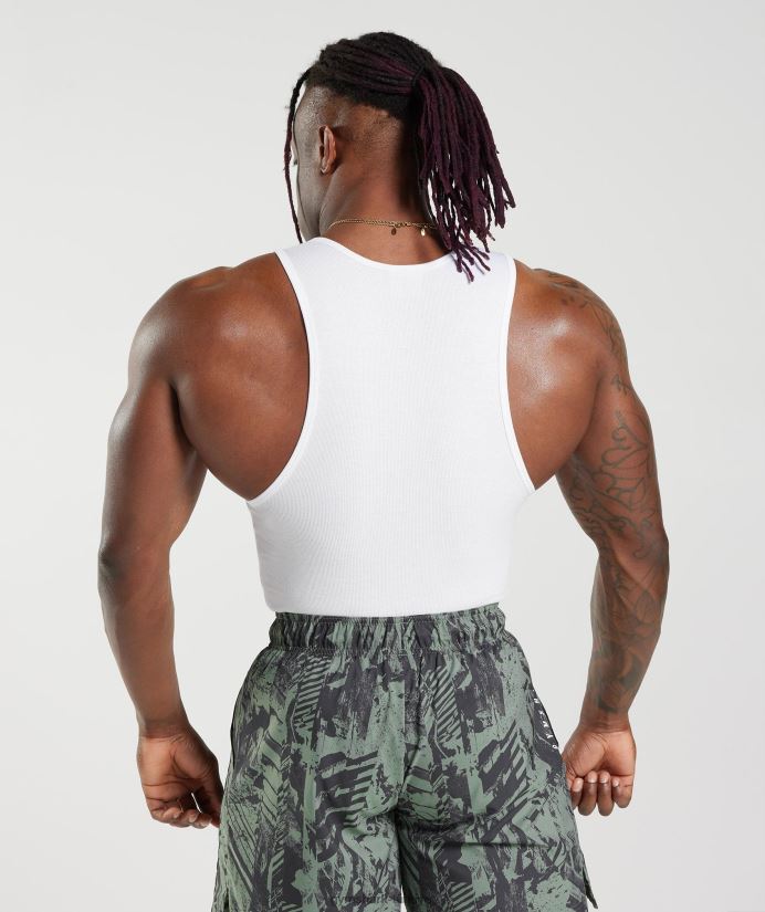 nervürlü tank 3pk erkeklerGymshark beyaz/siyah/taş grisi kırçıllı 02H048908