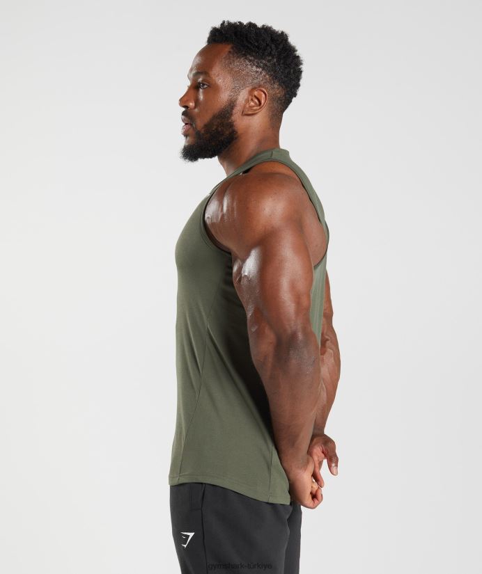 reaksiyon tankı erkeklerGymshark çekirdek zeytin 02H048963