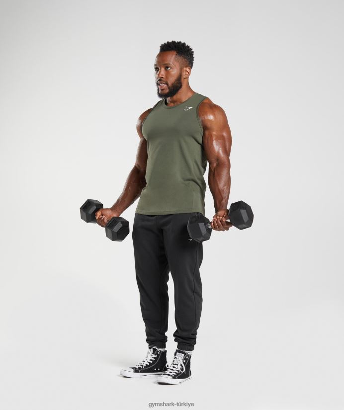 reaksiyon tankı erkeklerGymshark çekirdek zeytin 02H048963