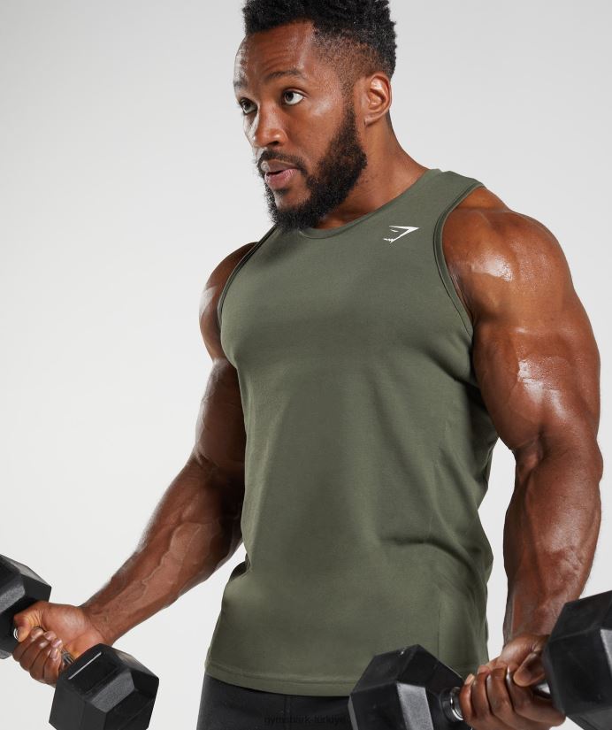 reaksiyon tankı erkeklerGymshark çekirdek zeytin 02H048963
