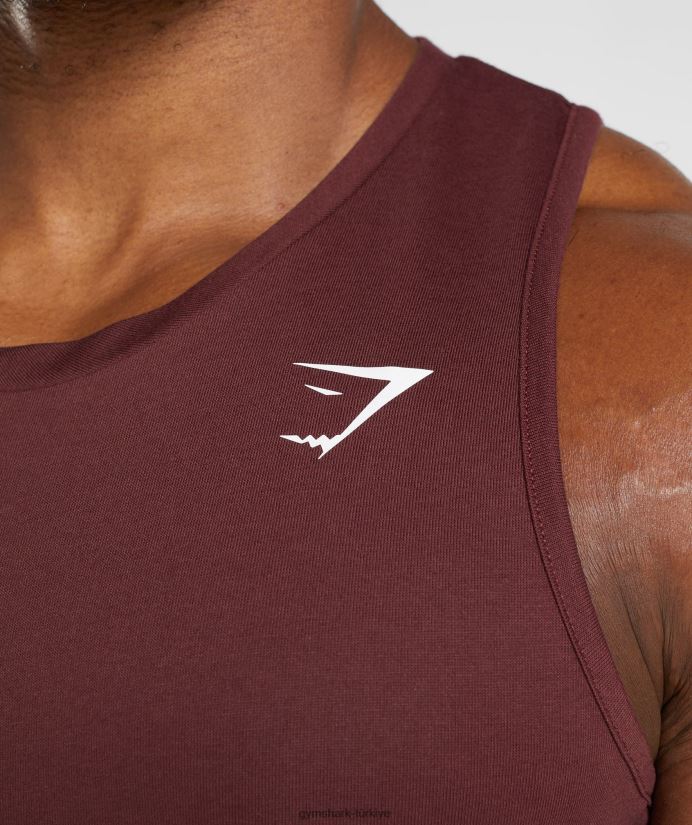 reaksiyon tankı erkeklerGymshark pişmiş bordo 02H048916