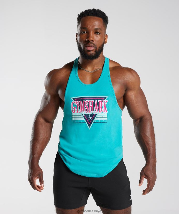 retrodalga kirişi erkeklerGymshark ege mavisi 02H048990