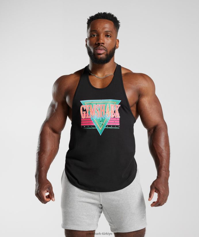retrodalga kirişi erkeklerGymshark siyah 02H048991