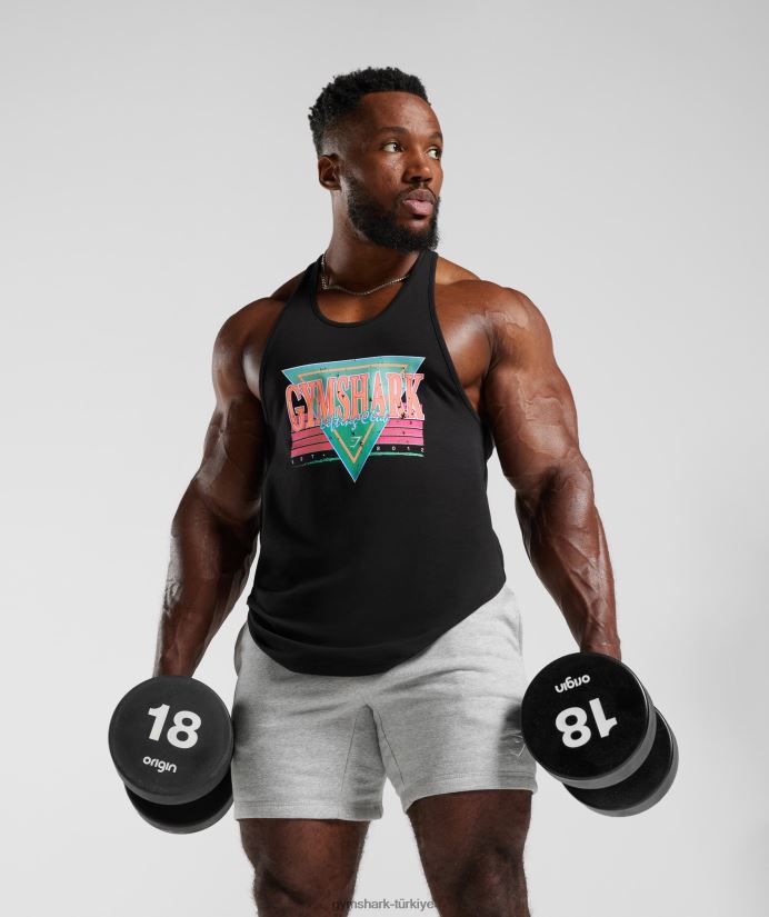retrodalga kirişi erkeklerGymshark siyah 02H048991