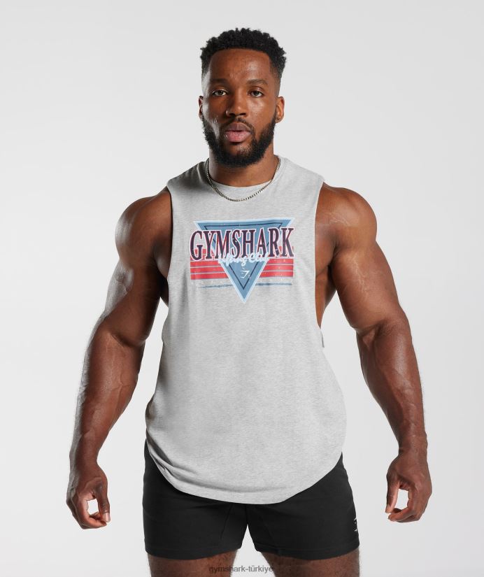 retrowave damla kollu tank erkeklerGymshark açık gri çekirdekli marn 02H048886
