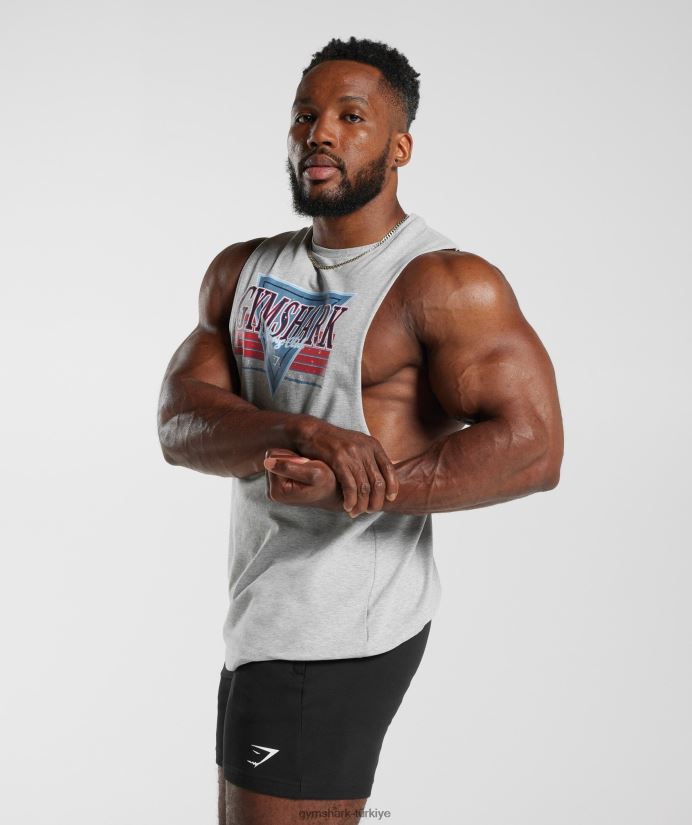 retrowave damla kollu tank erkeklerGymshark açık gri çekirdekli marn 02H048886
