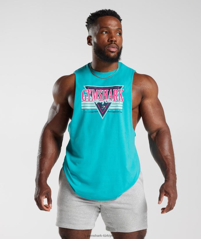 retrowave damla kollu tank erkeklerGymshark ege mavisi 02H048893