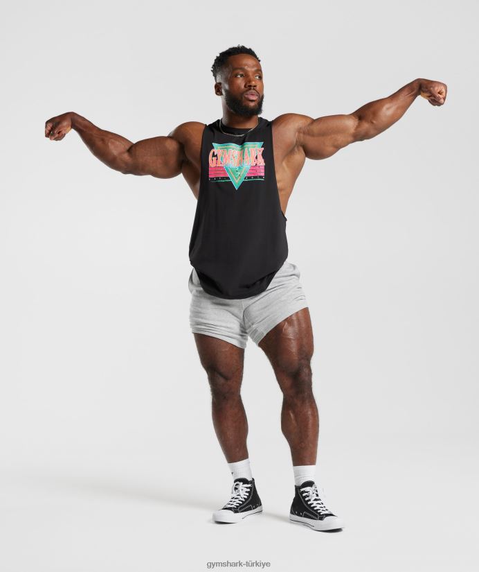 retrowave damla kollu tank erkeklerGymshark siyah 02H048891