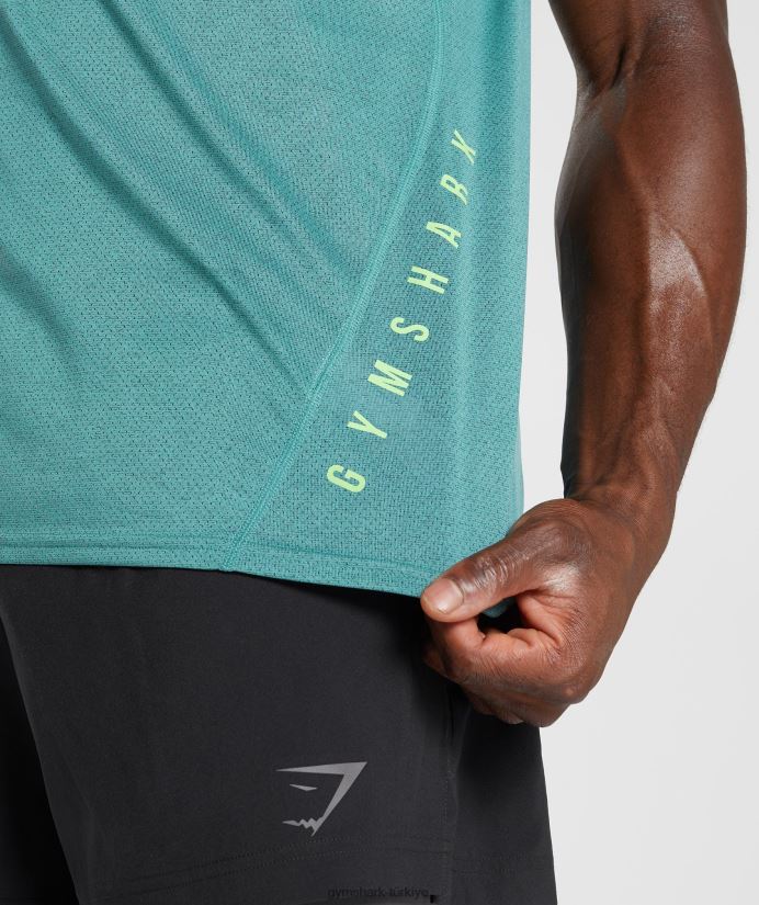 spor tankı erkeklerGymshark barut mavisi/siyah kırçıllı 02H048937