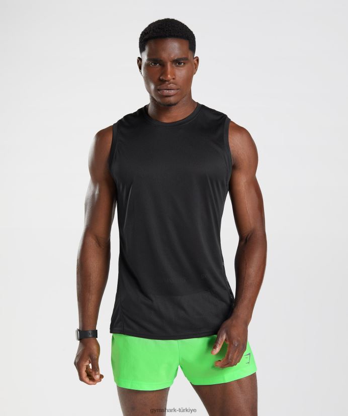 spor tankı erkeklerGymshark siyah/siyah kırçıllı 02H048925
