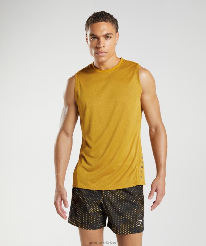 spor tankı erkeklerGymshark zerdeçal sarısı/siyah kırçıllı 02H048913