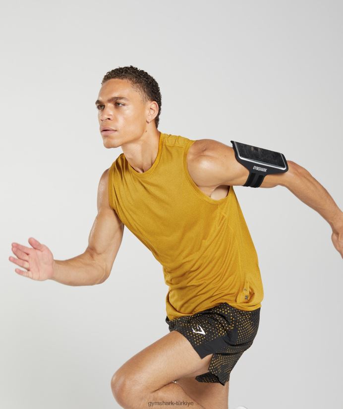 spor tankı erkeklerGymshark zerdeçal sarısı/siyah kırçıllı 02H048913