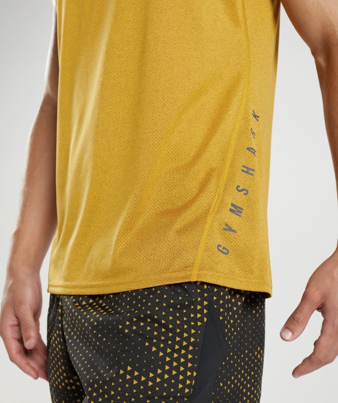 spor tankı erkeklerGymshark zerdeçal sarısı/siyah kırçıllı 02H048913
