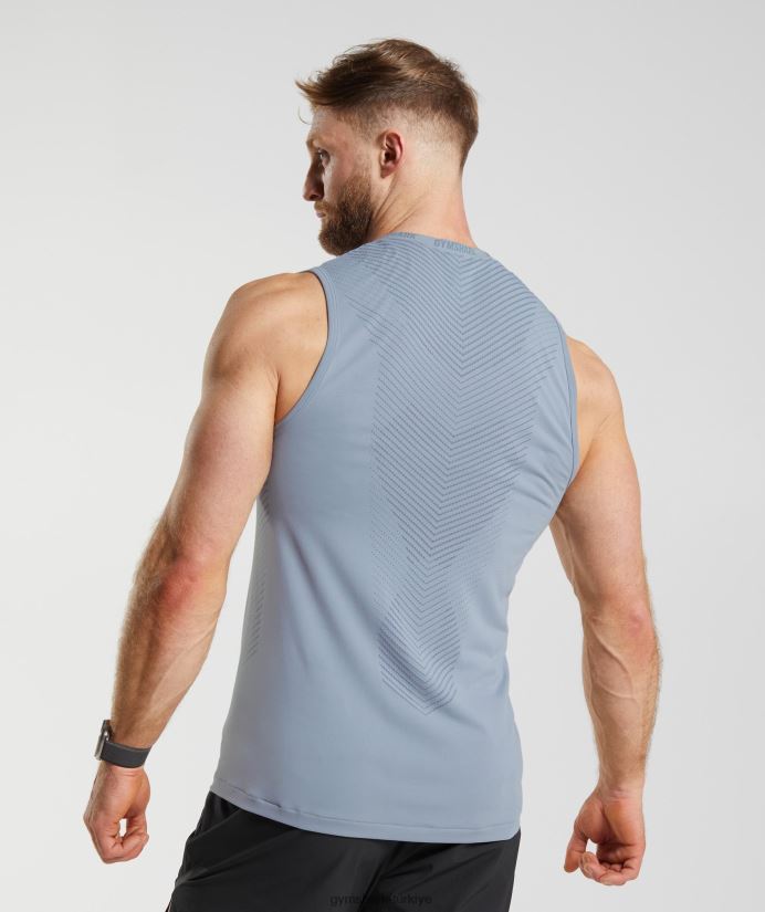 tepe tankı erkeklerGymshark drift grisi/akşam mavisi 02H048971