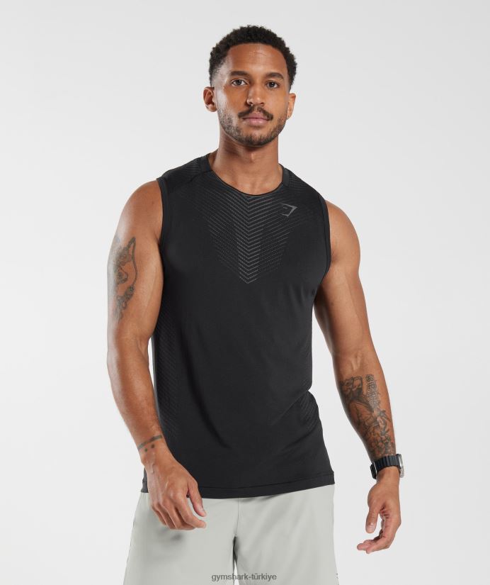 tepe tankı erkeklerGymshark siyah/siluet grisi 02H048972