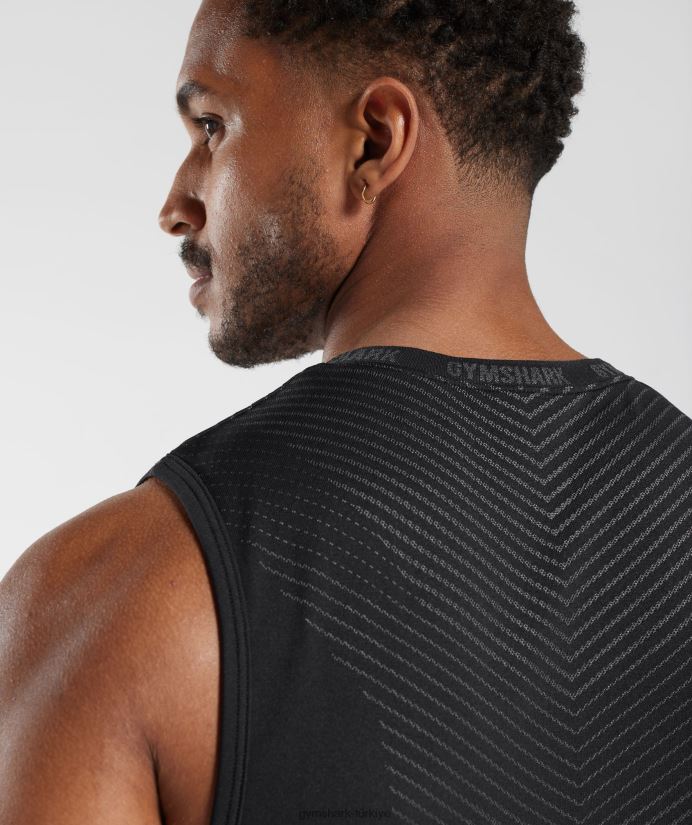 tepe tankı erkeklerGymshark siyah/siluet grisi 02H048972