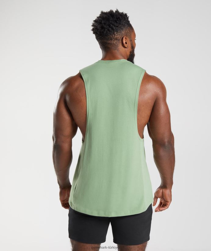 tepki düşürme kolu tankı erkeklerGymshark çay yeşili 02H048970