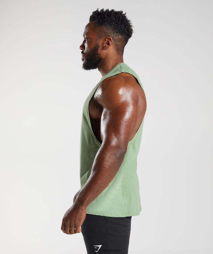 tepki düşürme kolu tankı erkeklerGymshark çay yeşili 02H048970