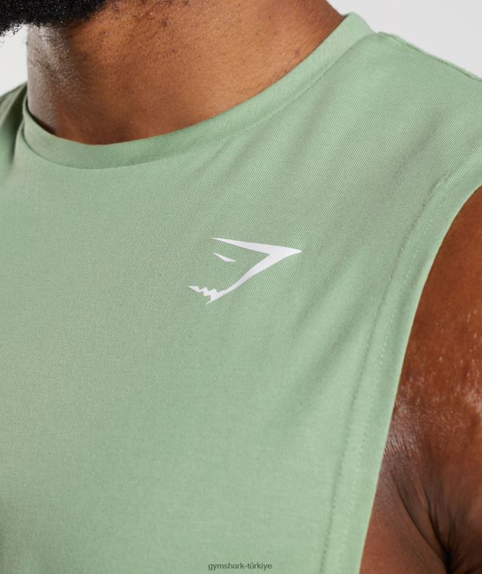 tepki düşürme kolu tankı erkeklerGymshark çay yeşili 02H048970