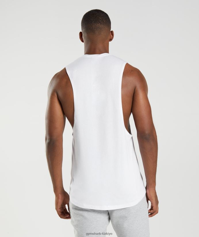 tepki düşürme kolu tankı erkeklerGymshark beyaz 02H048883