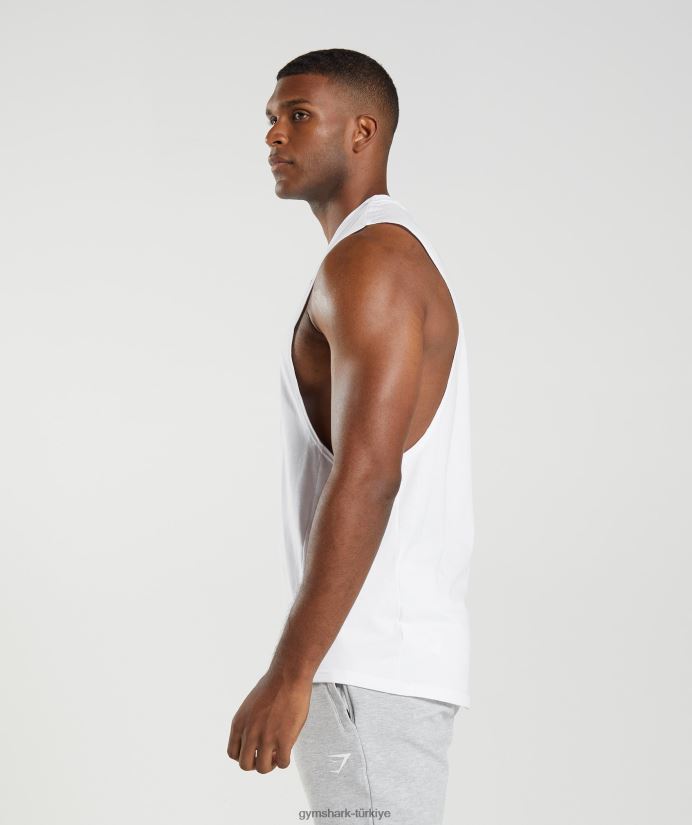 tepki düşürme kolu tankı erkeklerGymshark beyaz 02H048883