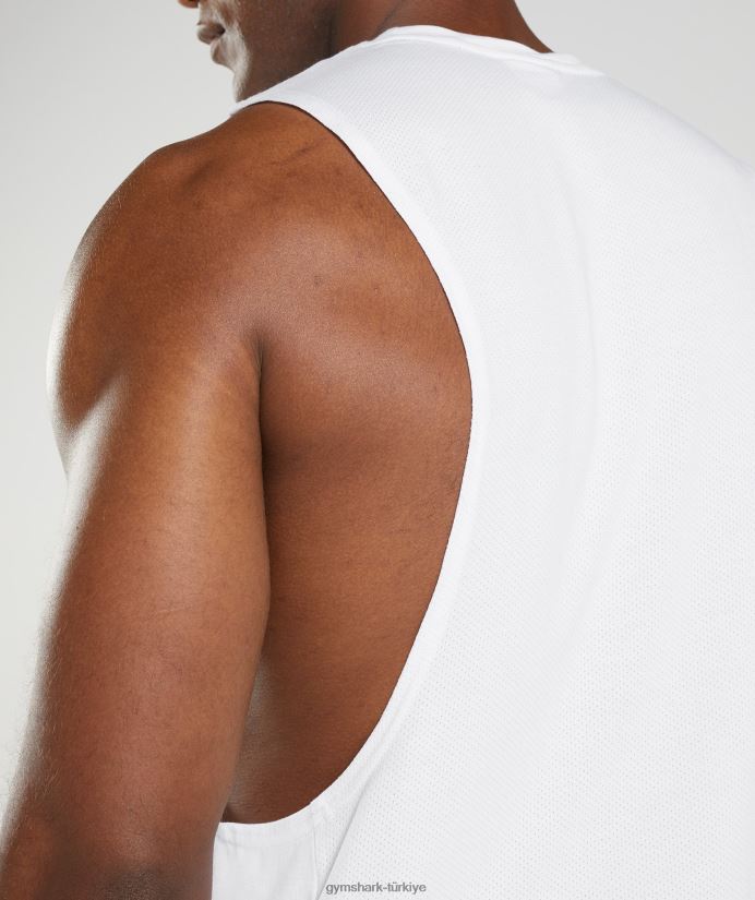 tepki düşürme kolu tankı erkeklerGymshark beyaz 02H048883