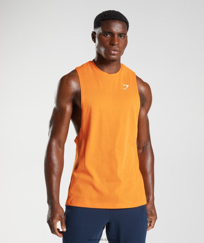tepki düşürme kolu tankı erkeklerGymshark güneş patlaması turuncu 02H048948
