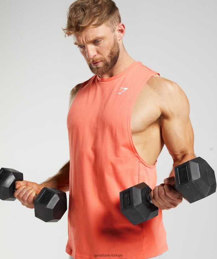 tepki düşürme kolu tankı erkeklerGymshark havacılık turuncu 02H048954