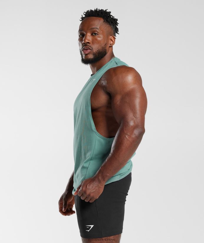 tepki düşürme kolu tankı erkeklerGymshark mürekkep turkuaz 02H048973