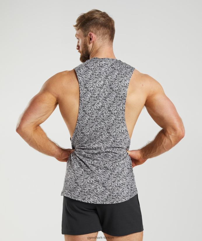 tepki düşürme kolu tankı erkeklerGymshark oniks grisi 02H048968