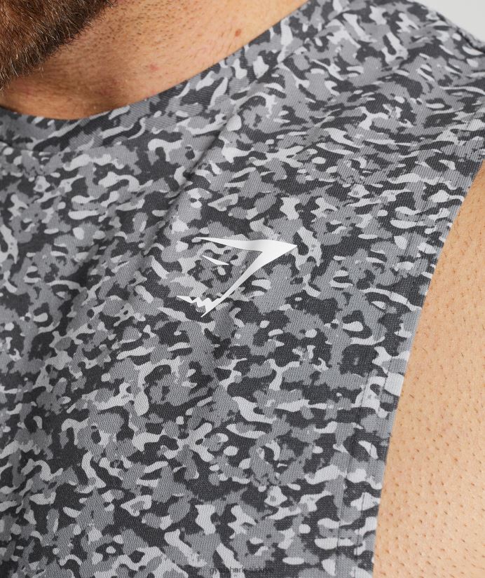 tepki düşürme kolu tankı erkeklerGymshark oniks grisi 02H048968