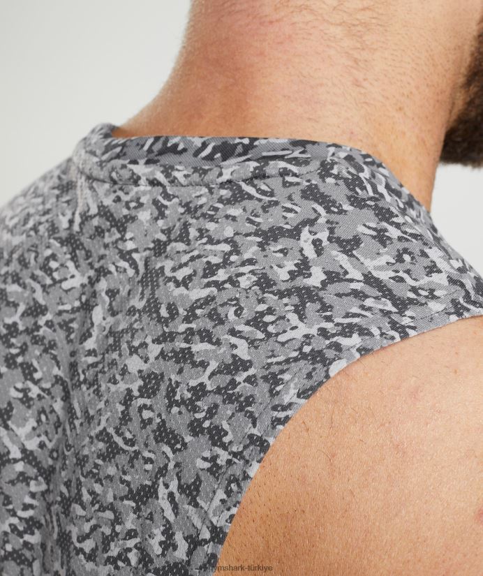 tepki düşürme kolu tankı erkeklerGymshark oniks grisi 02H048968
