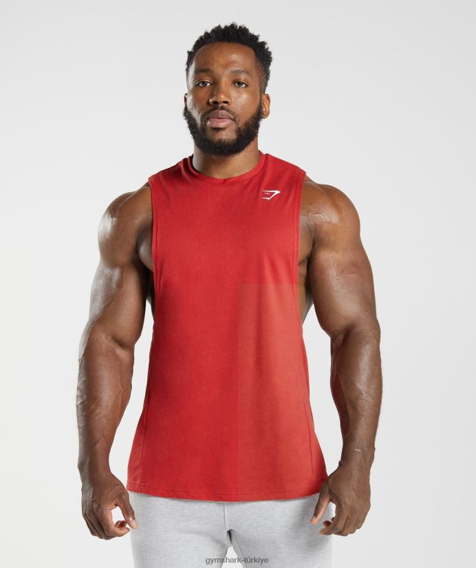 tepki düşürme kolu tankı erkeklerGymshark salsa kırmızısı 02H048966