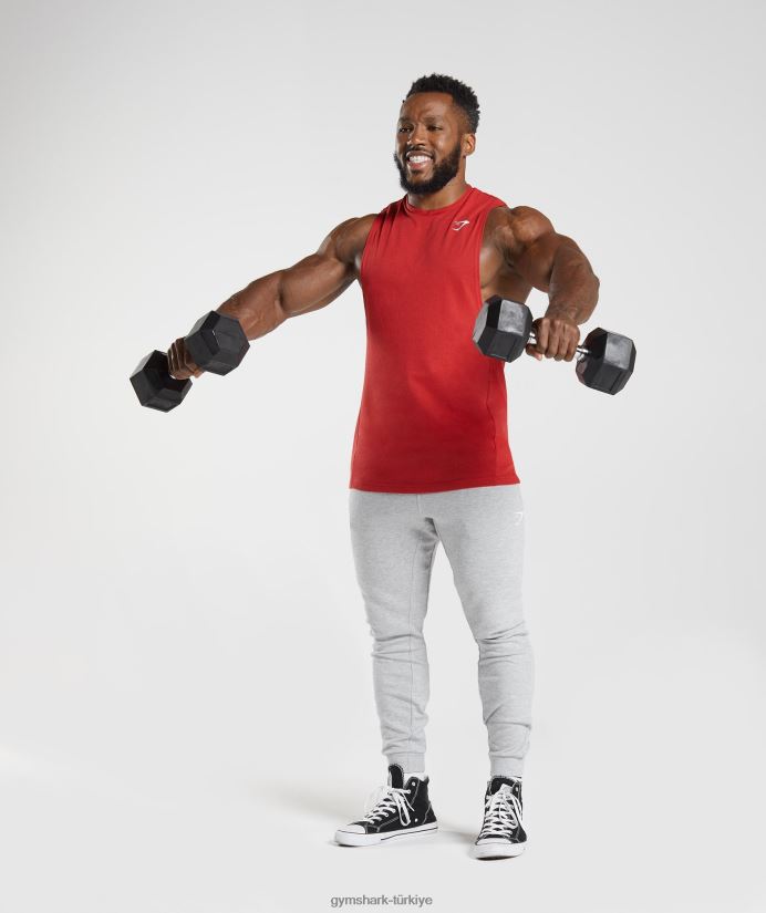 tepki düşürme kolu tankı erkeklerGymshark salsa kırmızısı 02H048966