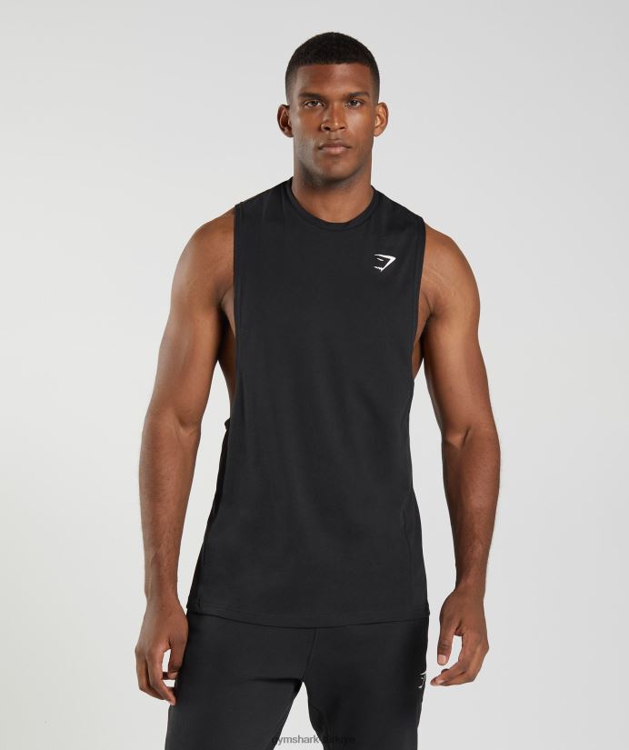 tepki düşürme kolu tankı erkeklerGymshark siyah 02H048885
