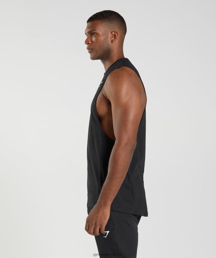 tepki düşürme kolu tankı erkeklerGymshark siyah 02H048885