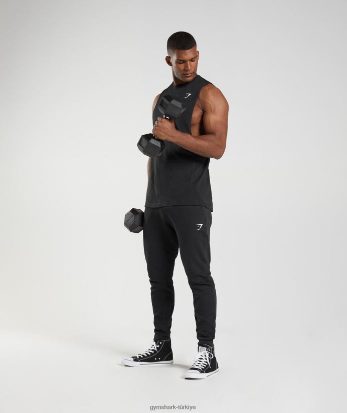 tepki düşürme kolu tankı erkeklerGymshark siyah 02H048885