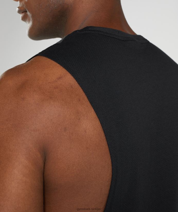 tepki düşürme kolu tankı erkeklerGymshark siyah 02H048885