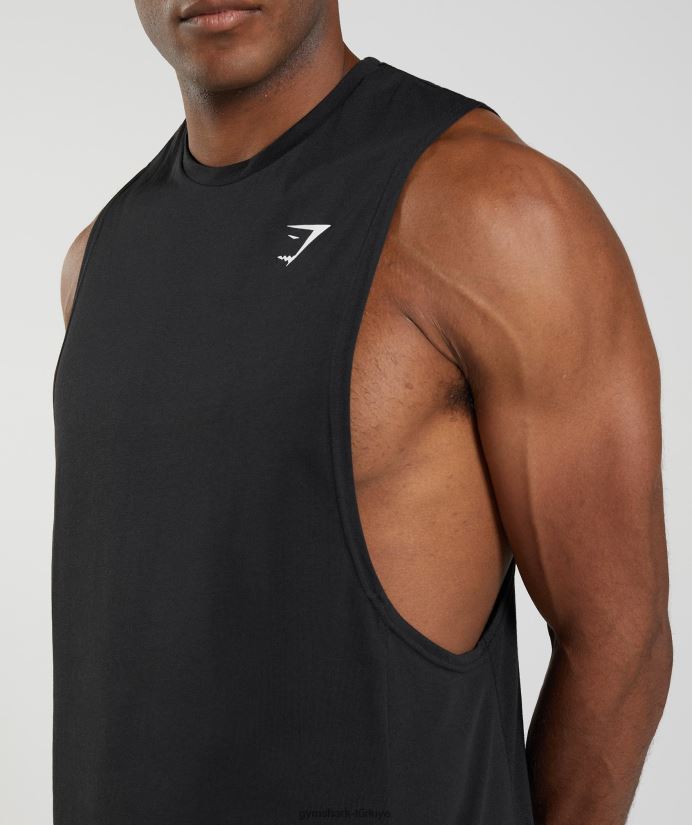 tepki düşürme kolu tankı erkeklerGymshark siyah 02H048885