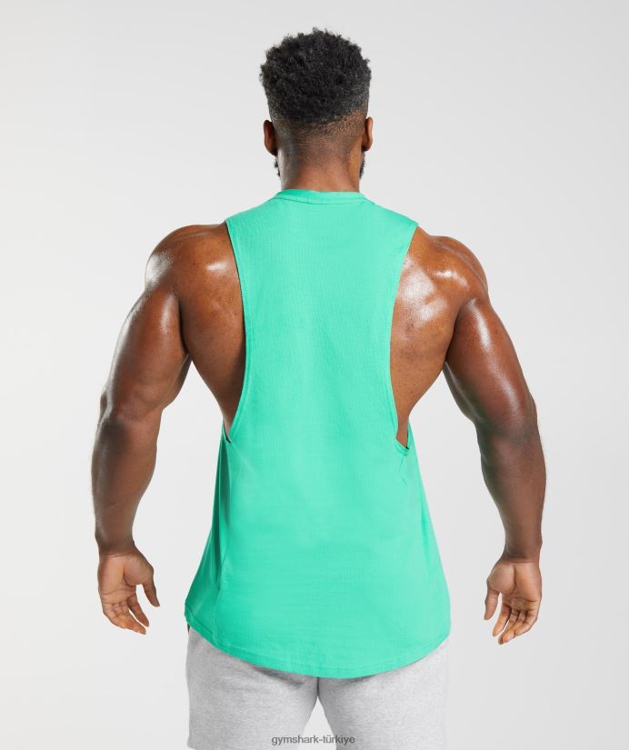 tepki düşürme kolu tankı erkeklerGymshark tropik yeşil 02H048955